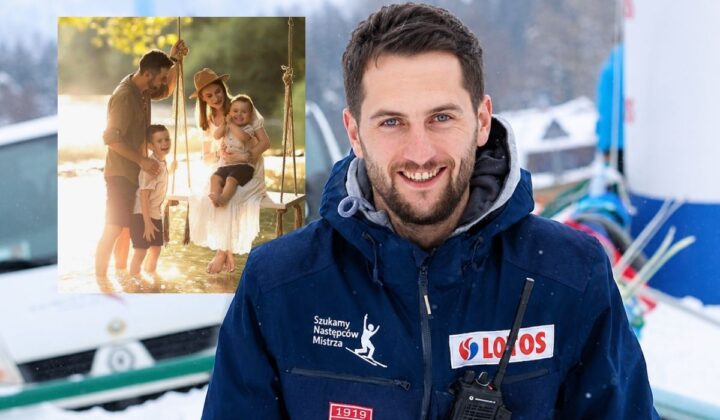 Grzegorz Miętus z żoną i dziećmi
