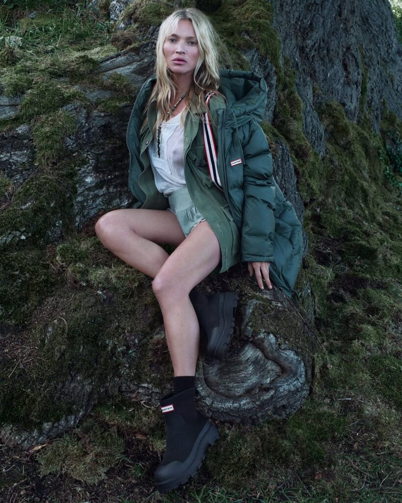 Kampania marki Hunter na sezon jesień/zima 2026, Kate Moss