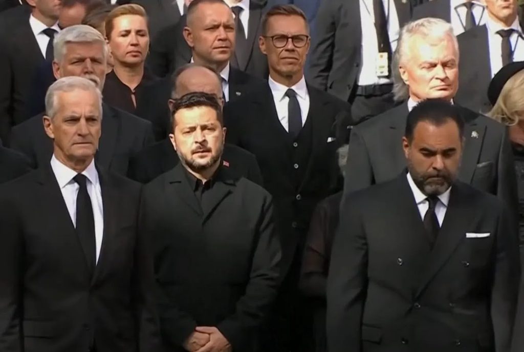Karol Nawrocki na pogrzebie króla Haralda V