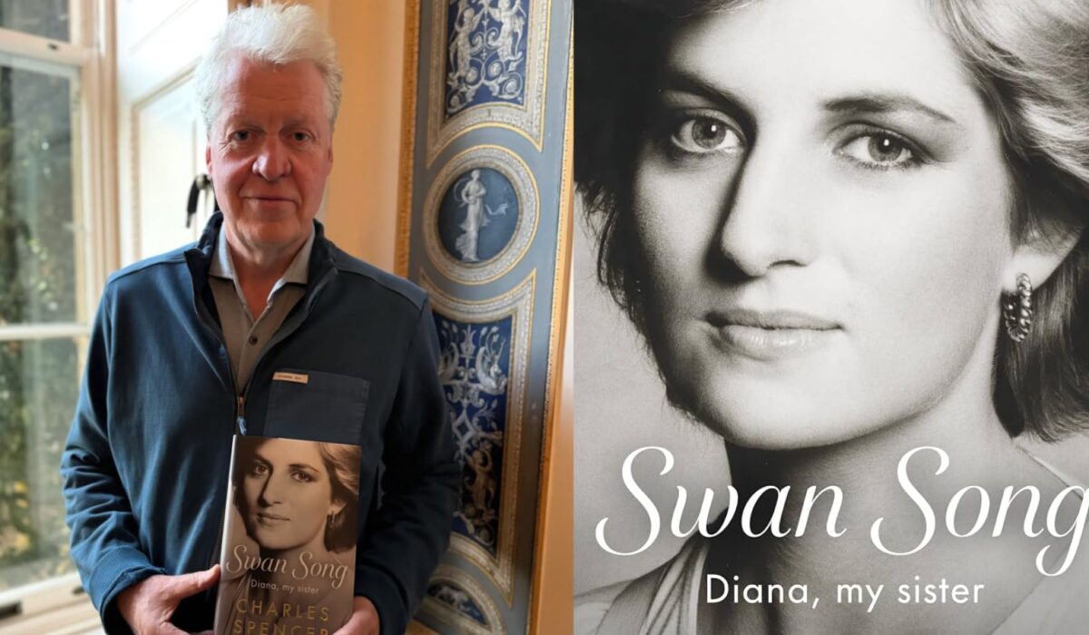 Charles Spencer z książką "Łabędzi śpiew" ("Swan song")