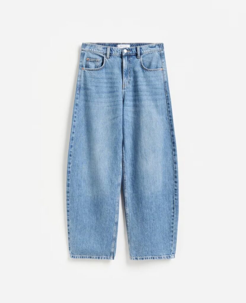 Jeansy barrel leg, Reserved, 129,99 zł