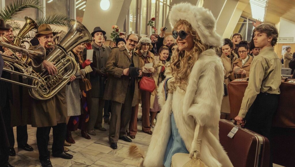Zdjęcia z planu filmu "Violetta Villas" z Sandrą Drzymalską
