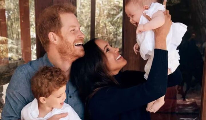 Książę Harry i Meghan Markle z dziećmi