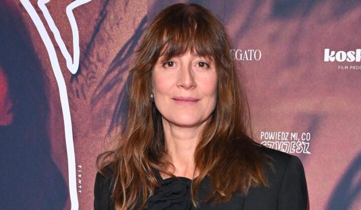 Maja Ostaszewska na premierze filmu „Powiedz mi, co czujesz”