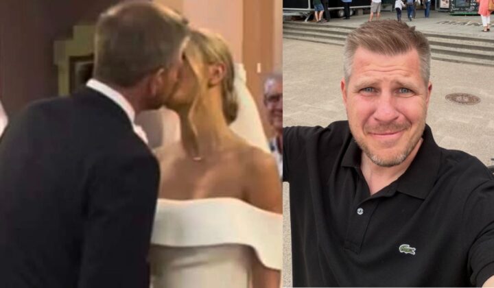 Filip Chajzer i jego teść na ślubie