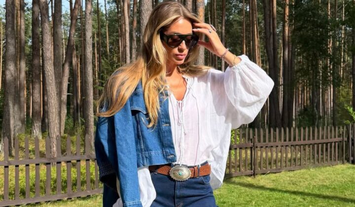 Marcelina Zawadzka pokazała się dzwonach, flared jeans.