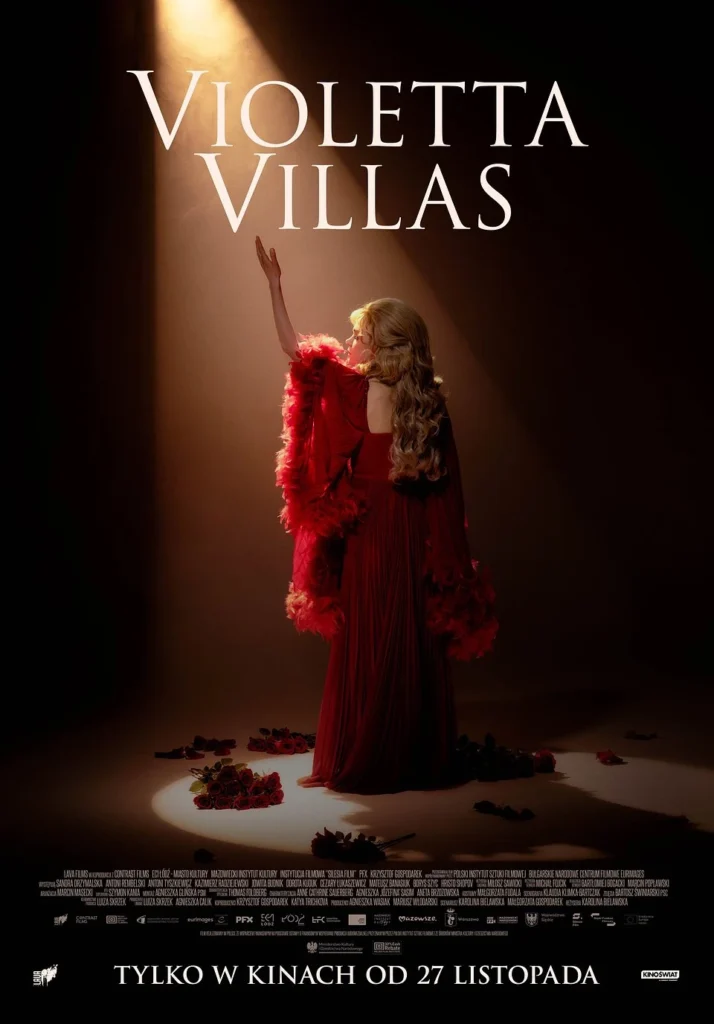Plakat promujący film "Violetta Villas" z Sandrą Drzymalską