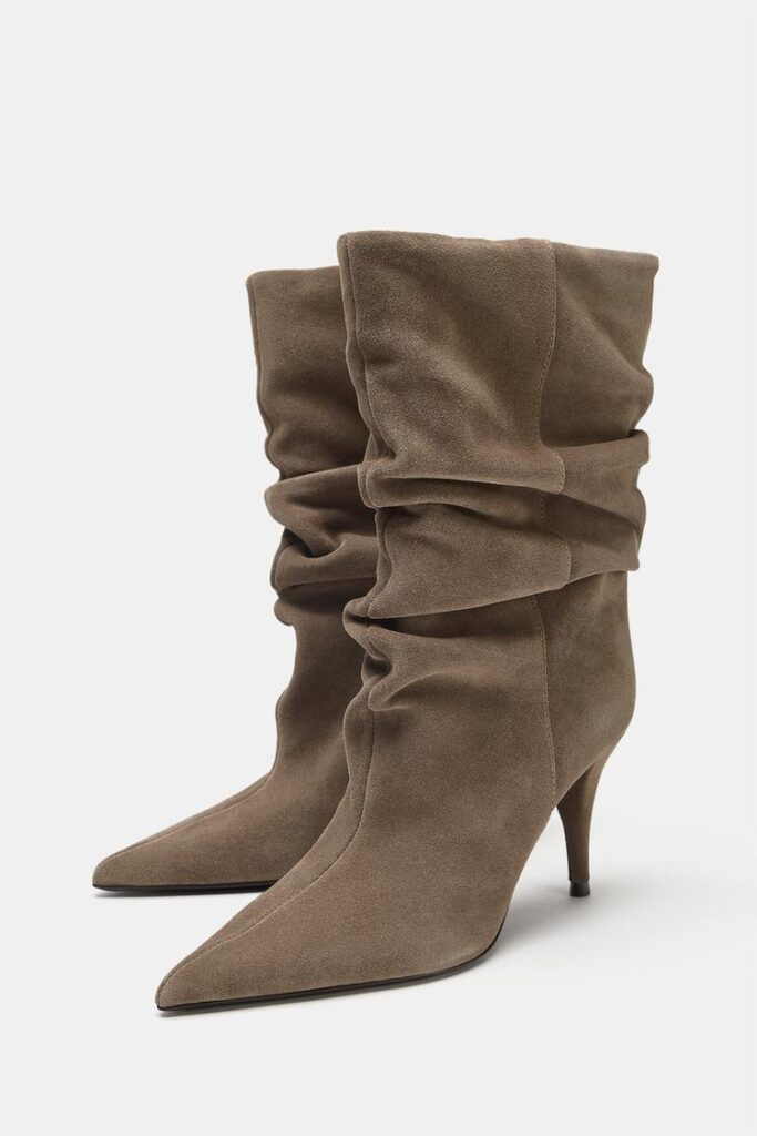 Zara, zamszowe botki (3109/810/131), 299 zł