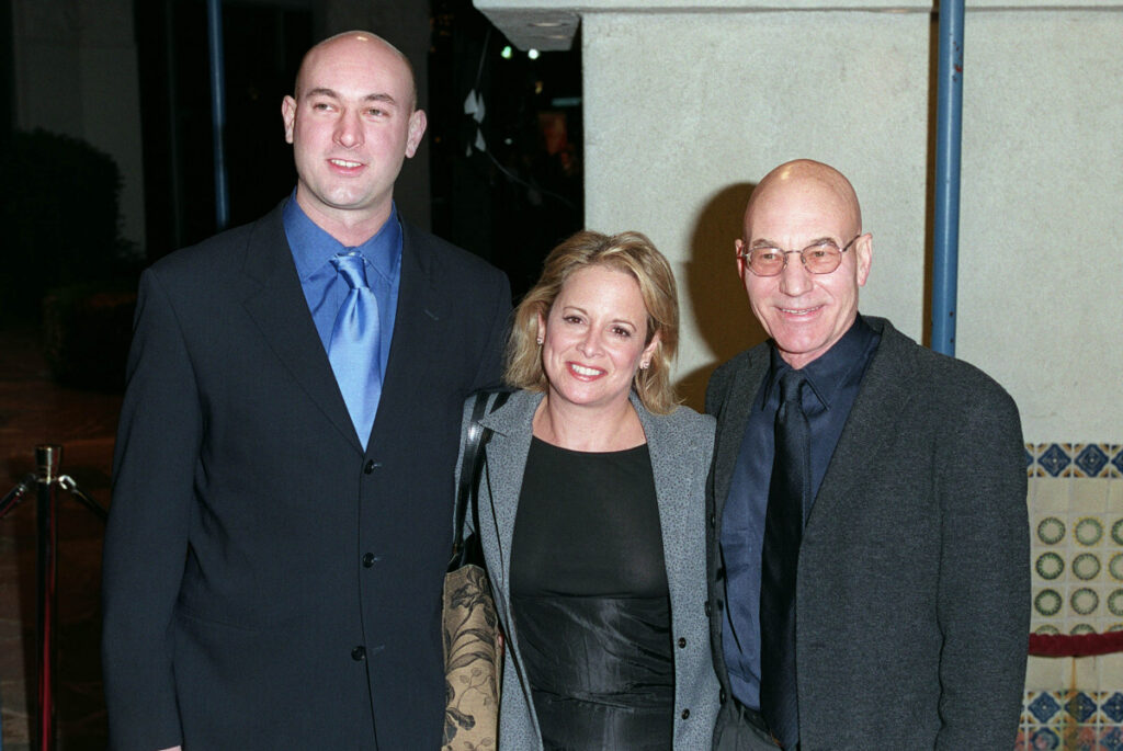 Patrick Stewart z synem Danielem i byłą żoną Wendy