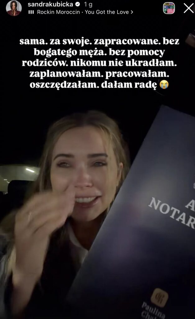 Sandra Kubicka pokazała dokumenty. „Bez bogatego męża. Bez pomocy rodziców”