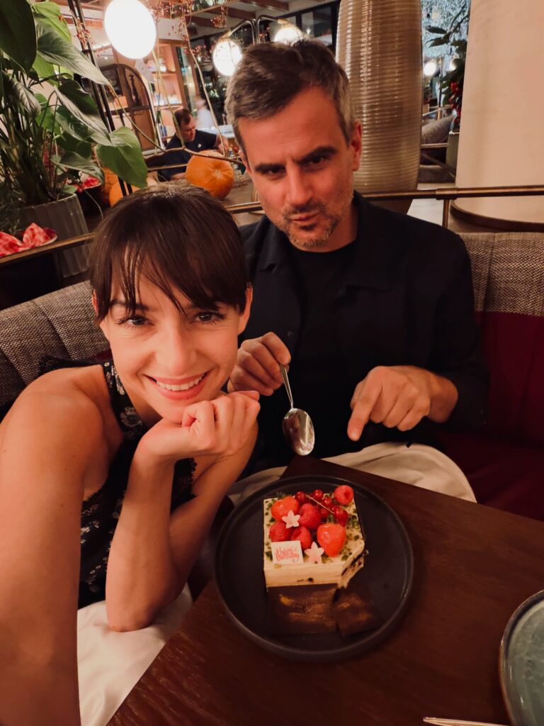 Agnieszka Więdłocha i Antoni Pawlicki na kolacji