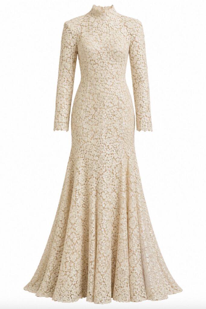Elegancka biała suknia z H&M, cena: ok. 2,8 tys. zł (produkt już niedostępny w ofercie sklepu)