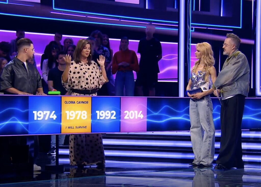 Edyta Górniak, Allan Krupa, Ida Nowakowska i Piotr Kędzierski w programie HITSTER