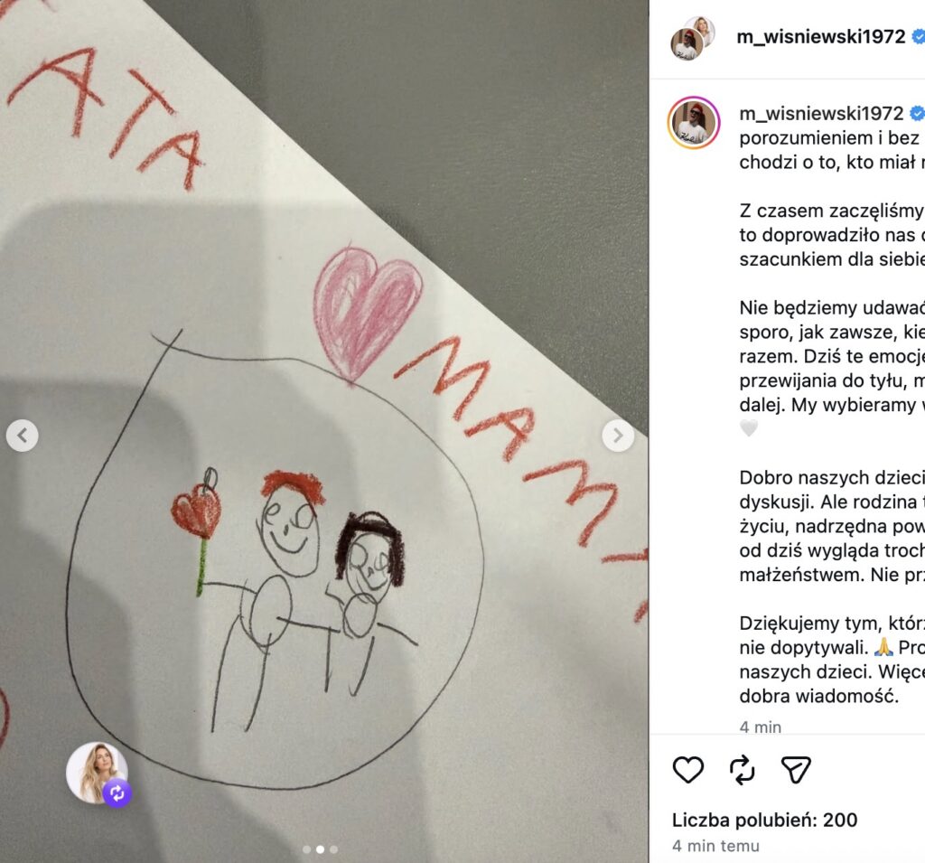 Michał Wisniewski i Pola narysowani przez ich syna Falco