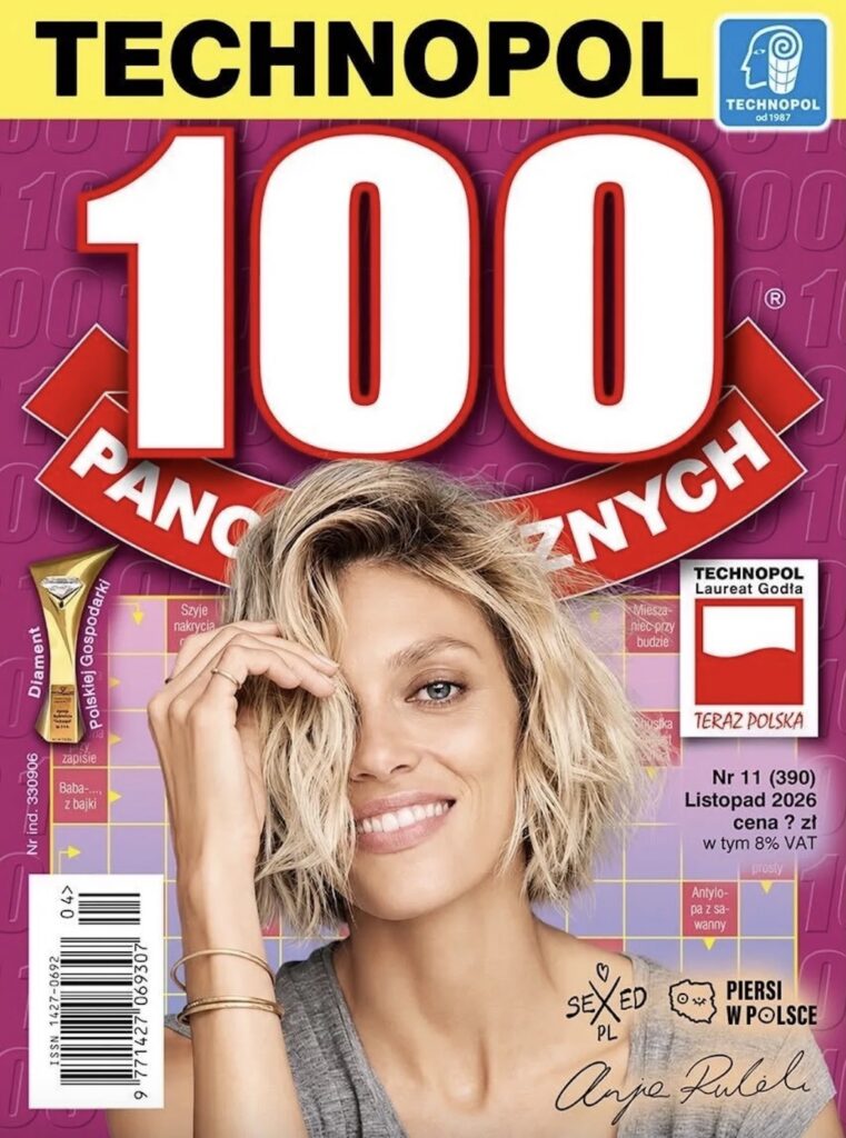 Anja Rubik na okładce krzyżówek "100 panoramicznych"