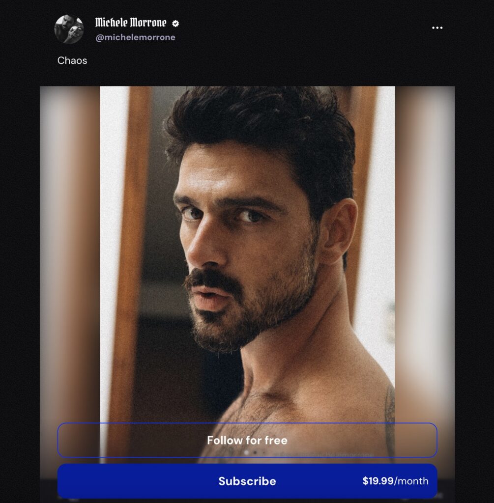 Profile Michele Morrone w subs.com
