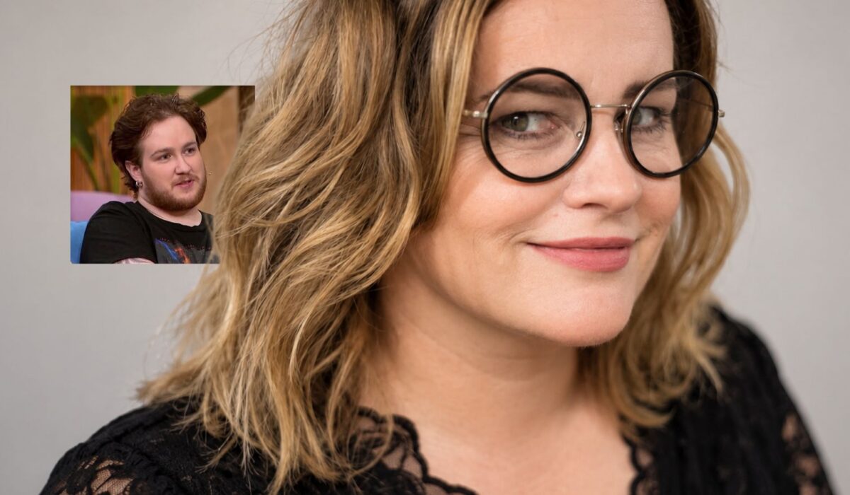 Joanna Kołaczkowska i jej syn Adam