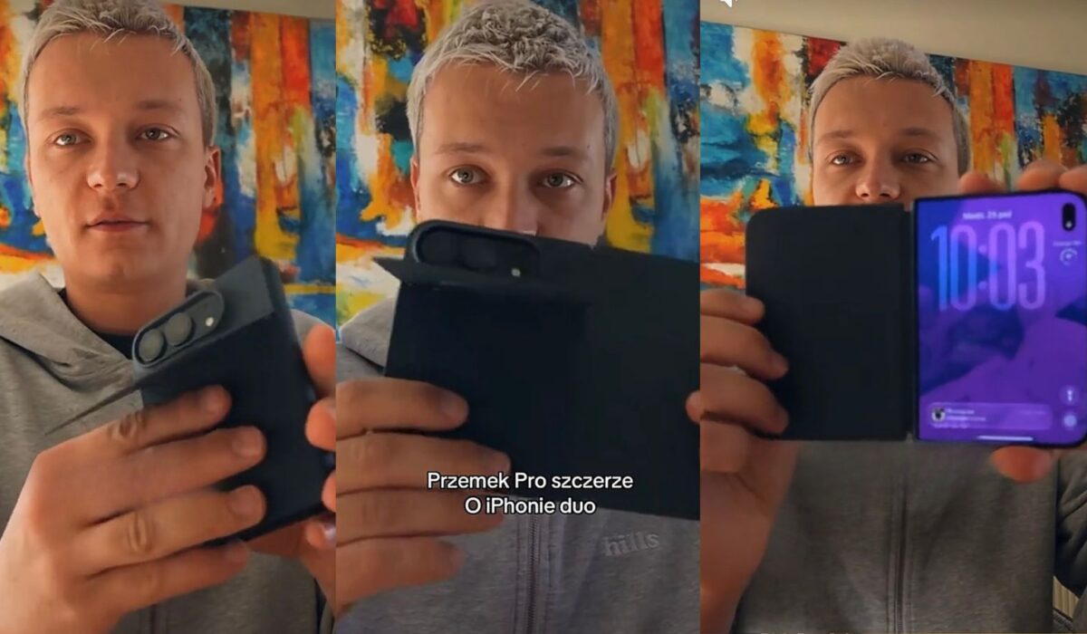 Przemek Pro z iPhone'em Duo