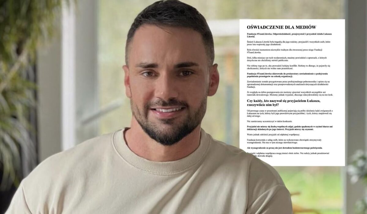 Łukasz Litewka i oświadczenie fundacji #TeamLitewka
