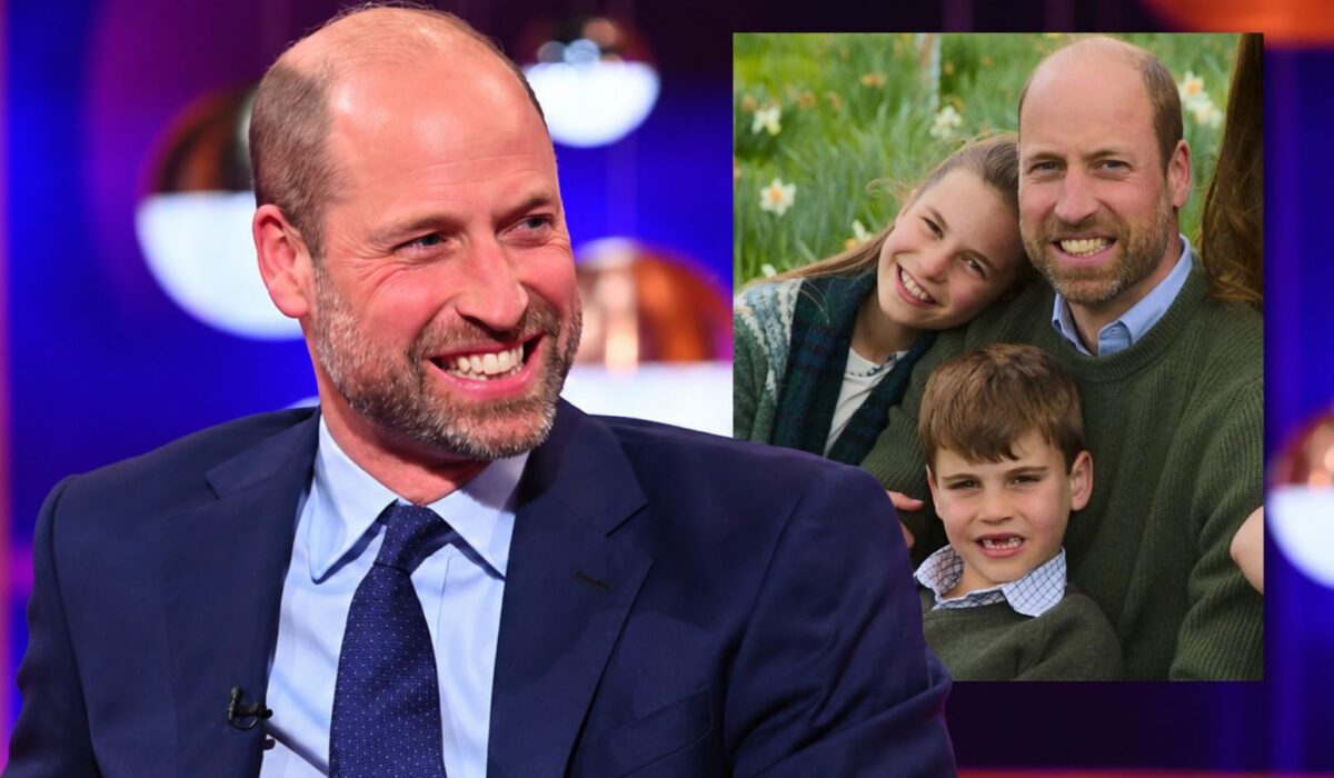 Książę William z dziećmi: Louisem i Charlotte