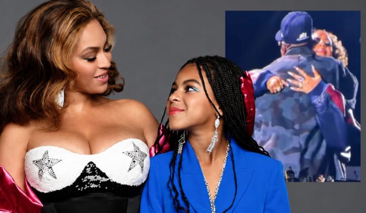 Beyoncé i Blue Ivy Carter, screen z występu Blue Ivy z Jay-Z