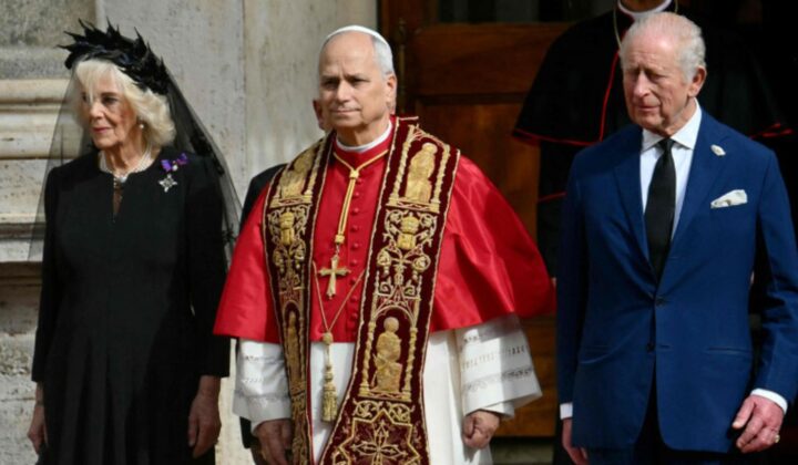 Król Karol III i papież Leon XIV