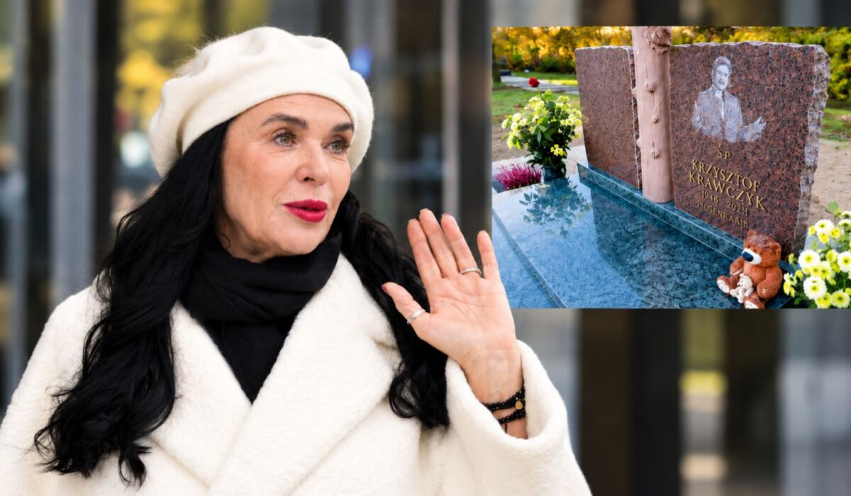Ewa Krawczyk i grób Krzysztofa Krawczyka