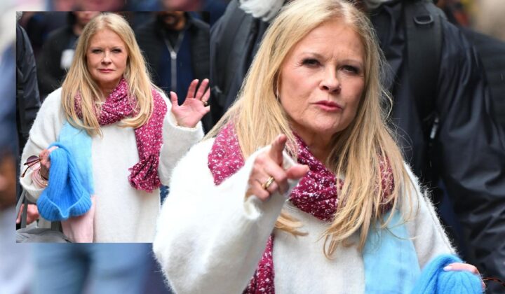 Urszula Kasprzak przed studiem "Dzień Dobry TVN"