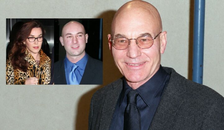 Patrick Stewart z dziećmi – synem Danielem i córką Alexandrą