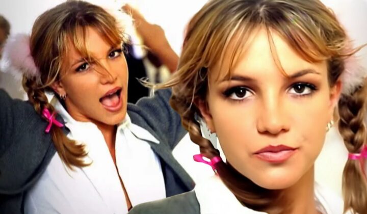 Britney Spears w teledysku "…Baby one more time"