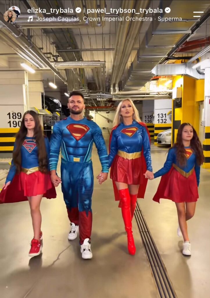 Eliza Trybała, Paweł Trybała z dziećmi jako Rodzina Supermenów - Halloween 2026