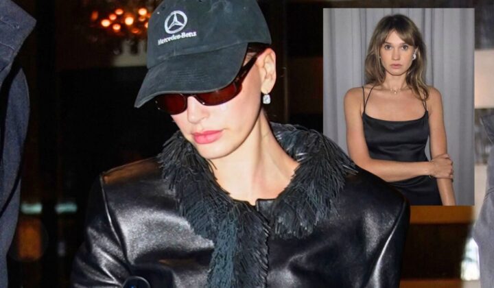 Hailey Bieber w stylizacji Magdy Butrym